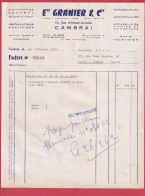 Facture Chauffage Central Ets Granier Cambrai 59 - Artigianato
