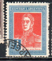 ARGENTINA 1927 1930 JOSE DE SAN MARTIN 1p USED USADO OBLITERE' - Gebruikt