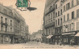 St Denis * 1909 * Aviation * Ballon Dirigeable Zeppelin * Rue De Paris , Prise De La Place Aux Gueldres * Commerces - Saint Denis