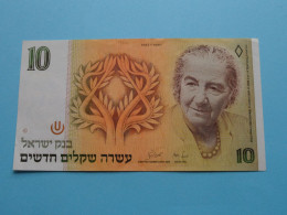 10 New Sheqalim ( 0686024748 - Sign. 7 ) ISRAEL - 1987 ( For Grade, Please See SCANS ) XXF ! - Israele