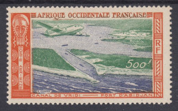 TIMBRE AOF POSTE AERIENNE AVION 500F N° 16 NEUF ** GOMME SANS CHARNIERE - Unused Stamps