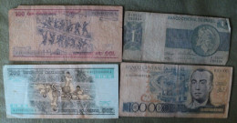 BRESIL. LOT DE 4 BILLETS DE BANQUE DIFFERENTS. 1975 / 1985 - Brasile