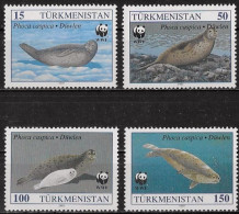 TURKMENISTAN - PHOQUES - WWF - N° 40 A 43 - NEUF** MNH - Andere & Zonder Classificatie