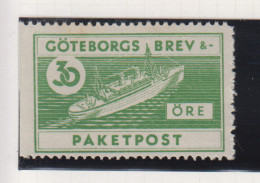Zweden Lokale Zegel Cat. Facit Sverige 2000 Private Lokaalpost Göteborgs Paketpost 3 Links Ongetand - Local Post Stamps