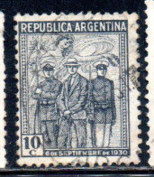 ARGENTINA 1930 REVOLUTION SPIRIT OF VICTORY ATTENDING INSURGENS 10c USED USADO OBLITERE' - Gebraucht