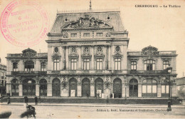 Cherbourg * CACHET Militaire Croix Rouge Française Hôpital Auxiliaire N°9 * Sur CPA Théâtre * Ww1 Red Cross - Cherbourg