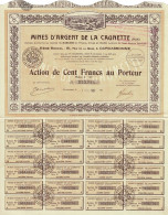 Titre De 1927 - Mines D'Argent De La Caunette - Déco - Mines