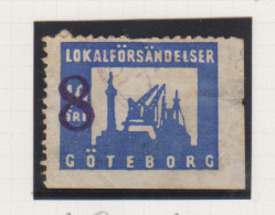 Zweden Lokale Zegel Cat. Facit Sverige 2000 Private Lokaalpost Göteborgs Lokalförsandelser 10 ; Rechts En Onder Ongetand - Local Post Stamps