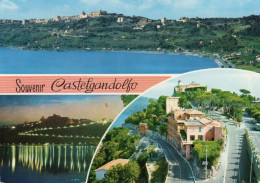 CARTOLINA 1976 ITALIA ROMA  SOUVENIR SALUTI DA CASTELGANDOLFO VEDUTINE  Italy Postcard ITALIEN Ansichtskarten - Gruss Aus.../ Grüsse Aus...