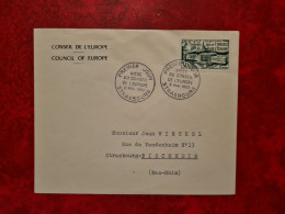 FDC 1952 STRASBOURG SIEGE DE CONSEIL DE L'EUROPE - 1950-1959