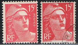 FRANCE : N° 813 ** Et Oblitéré (Type Marianne De Gandon) - PRIX FIXE - - Usados