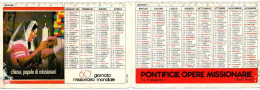 CALENDARIO FORMATO PICCOLO 1987 PONTIFICIE OPERE MISSIONARIE - Tamaño Pequeño : 1981-90