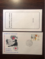 NEPAL FDC COVER 2000 YEAR RED CROSS HEALTH MEDICINE STAMPS - Népal