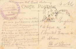 Cherbourg * CACHET Militaire Croix Rouge Française Hôpital Auxiliaire N°9 * Sur CPA Casino Jardins * Ww1 Red Cross - Cherbourg