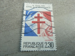 Cinquantenaire De L'Appel à La Résistance - 2f.30 - Yt 2656 - Noir, Rouge Et Bleu - Oblitéré - Année 1990 - - Gebraucht