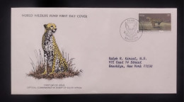 EL)1976 SOUTH AFRICA, WORLD WILDLIFE FUND, WWF, WORLD ENVIRONMENT DAY, CHEETAH, FDC - Unused Stamps