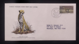 EL)1976 SOUTH AFRICA, WORLD WILDLIFE FUND, WWF, WORLD ENVIRONMENT DAY, CHEETAH, FDC - Nuovi