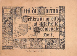 12717 "CITTA' DI TORINO - TESSERA D'INGRESSO AL CASTELLO MEDIOEVALE - LIRE 1" ORIG. - Andere & Zonder Classificatie