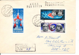 USSR Registered Cover Sent To Germany DDR 9-4-1975 Space - Brieven En Documenten