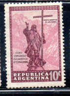 ARGENTINA 1934 INTERNATIONAL EUCHARIST CONGRESS CHRIST OF THE ANDES 10c MH - Nuovi