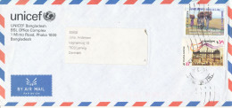 Bangladesh Unicef Air Mail Cover Sent To Denmark 22-3-2005 - Bangladesh