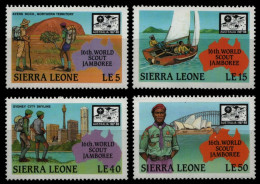 Sierra Leone 1987 - Mi-Nr. 1046-1049 ** - MNH - Pfadfinder / Scouts - Sierra Leone (1961-...)