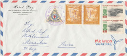 Dominican Republic Air Mail Cover Sent To Switzerland 8-4-1961 With Topic Stamps Refugee And Air Mail - República Dominicana