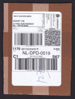France: Parcel Fragment (cut-out) To Netherlands, 2024, Colissimo Service, QR Code (written Number) - Cartas & Documentos