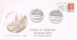 54579. Carta CALELLA (Barcelona) 1974. Fiestas Primavera, Exposicion. FARO - Cartas & Documentos