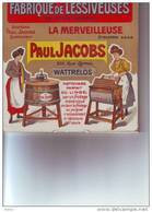 Plaque Carton Glacé Sur Plâtre Fabrique De Lessiveuse Paul JACOBS à WATTRELOS 19x19cm - Pappschilder