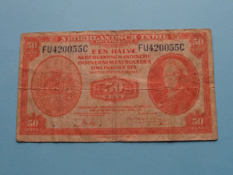 50 Cent - 2 Maart 1943 ( FU420055C ) Nederlands Indië ( For Grade, Please See SCANS ) ! - Dutch East Indies