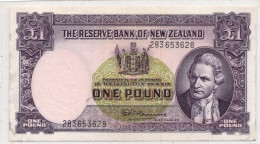 New Zealand 1 Pound ND 1960-67 Captain Cook Fleming Sign P-159 Very Fine - Nueva Zelandía