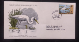 EL)1976 THE GILBERT ISLAND, WORLD WILDLIFE FUND, WWF, TURISM, REEF EGRET, CIRCULATED TO NEW YORK - USA, FDC - Sonstige - Ozeanien