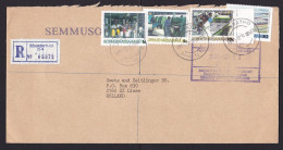 Bophuthatswana: Registered Cover To Netherlands, 1991, 4 Stamps, Textile Industry, Rare R-label (roughly Opened) - Bophuthatswana