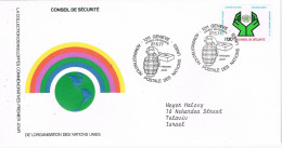 54592. Carta F.D.C. Geneve (Suisse) ONU 1977. Consejo Seguridad, GRANADA, Bomba - UNO