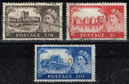 Grande-Bretagne - 1955 - Y&T N° 283 à 285, Oblitérés - Usati