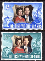 VIRGIN ISLANDS - 1972 ROYAL SILVER WEDDING SET (2V) FINE MNH ** SG 275-276 - Britse Maagdeneilanden