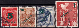 Berlin 1949, Allied Occupation, Community Editions, Mi 64 - 67 Used Lot5 - Oblitérés