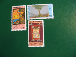 P0LYNESIE YVERT PO ORDINAIRE N° 368/370 TIMBRES NEUFS ** LUXE - MNH - SERIE COMPLETE- FACIALE 7,00 EUROS - Unused Stamps