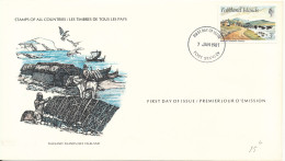 Falkland Islands FDC 7-1-1981 Special Cover International Postmasters Society Early Settlement In Stanley With Nice Ca - Falklandeilanden