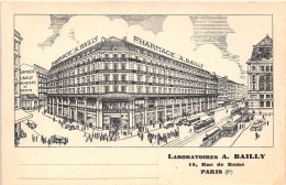 PARIS-75008- LABORATOIRE - PHARMACIE A . BAILLY 15 RUE DE ROME - CARTE POCHETTE - Paris (08)