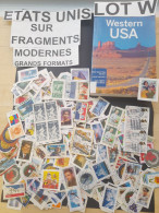 U.S.A ETATS-UNIS VRAC 80 G LOT W, Sur Fragments, MODERNES, GRANDS + MOYENS LARGE ON PAPER 美国散装 80 克 W 批，碎片，现代，大 + 中大纸质 - Kilowaar (max. 999 Zegels)