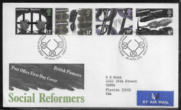 United Kingdom Of Great Britain.  FDC Sc. 781-784.  Social Reformers.  FDC Cancellation On FDC Envelope - 1971-1980 Decimale  Uitgaven