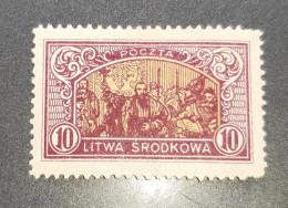 Lituanie Centrale 1920 Yvert 34 MH - Lithuania