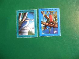 P0LYNESIE YVERT PO ORDINAIRE N° 383/384 TIMBRES NEUFS ** LUXE - MNH - SERIE COMPLETE- COTE 1,30 EURO - Ongebruikt