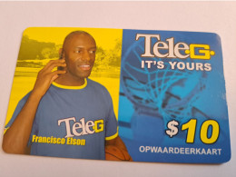 SURINAME US $ 10-    PREPAID CALLING CARD   /  FRANCISCO ELSON          **16420** - Surinam