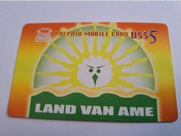 SURINAME US $ 5,-     PREPAID / TELESUR  /  LAND VAN AME     / FINE USED CARD            **16422** - Suriname