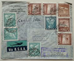 1949 - ENVELOPED TRAVELLED FROM SANTIAGO DEL CHILE TO LUZERN - Cile