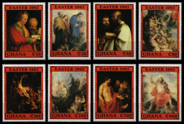 Ghana 1992 - Mi-Nr. 1674-1681 ** - MNH - Gemälde / Paintings - Ostern - Ghana (1957-...)