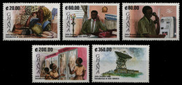 Ghana 1990 - Mi-Nr. 1392-1396 ** - MNH - Telefon-Selbstwähldienst - Ghana (1957-...)
